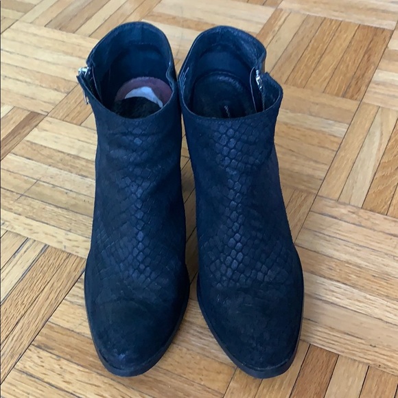 H&M Luxury Line Black Leather Booties - Picture 1 of 5